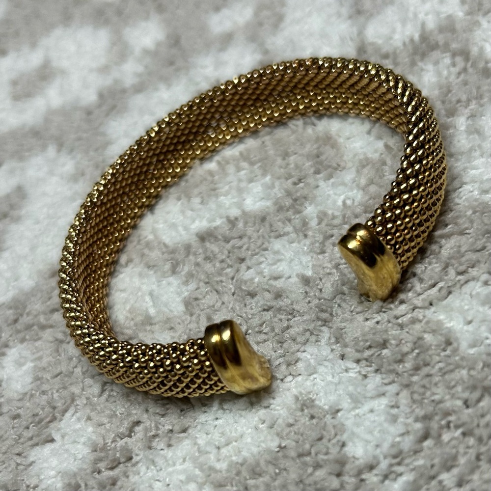 Italian Gold Mesh Yellow Gold Bracelet